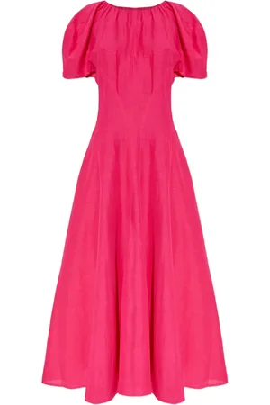 Tory Burch Abito midi con maniche a palloncino