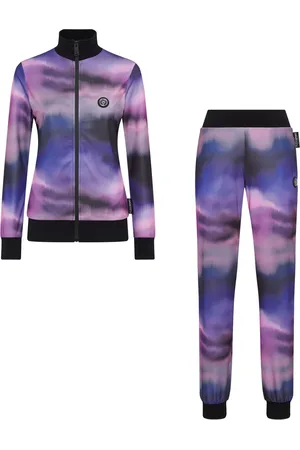 Philipp Plein Tuta sportiva con fantasia tie dye