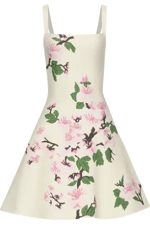 Oscar de la Renta Abito a fiori jacquard