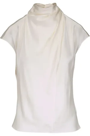 VERONICA BEARD Blusa drappeggiata in raso