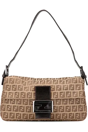 Fendi 2000-2010 Zucchino Canvas Baguette shoulder bag