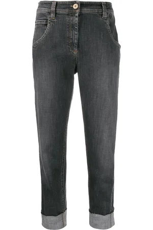 Brunello Cucinelli Jeans crop a vita alta