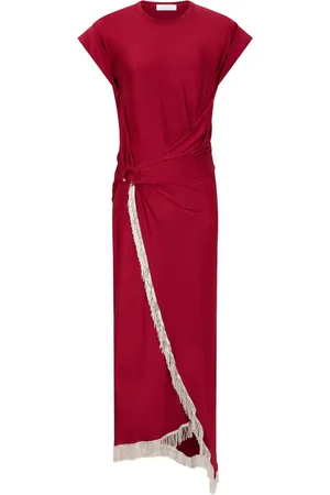 Paco rabanne Fringe-detailed gathered dress