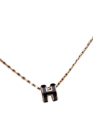 Hermès Collana mini con pendente Pop H in oro smaltato XX secolo