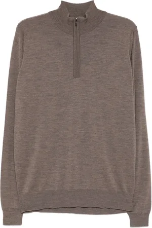 JOHN SMEDLEY Felpa Tapton in maglia con zip corta