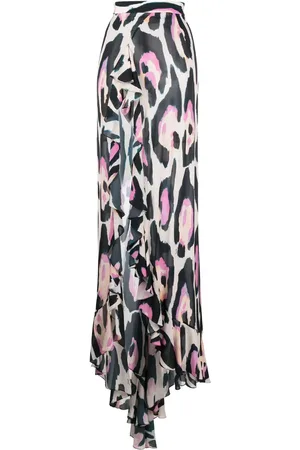 Roberto Cavalli Gonna asimmetrica leopardata
