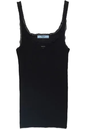 Prada Top in cotone a coste