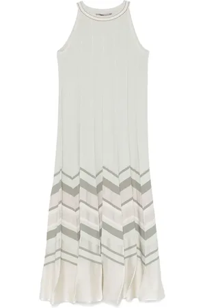 D.EXTERIOR Abito midi con motivo chevron