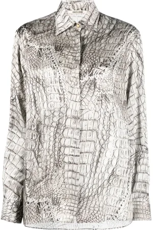 Roberto Cavalli Camicia a maniche lunghe con stampa