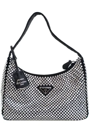 Prada Borsa a spalla Crystal Re-Edition mini in raso 2000 2019-2025