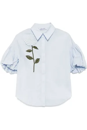 DICE KAYEK Camicia in popeline con ricamo