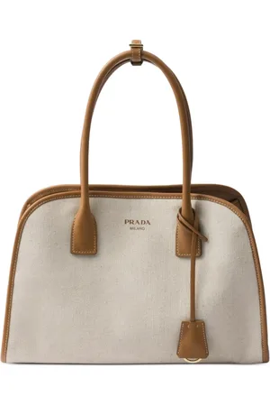 Prada Medium linen-blend tote bag