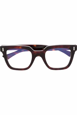 CUTLER & GROSS Occhiali squadrati con effetto tartarugato