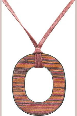 Hermès Collana placcata palladio con pendente Isthme in pelle Vibrato 2000-2024