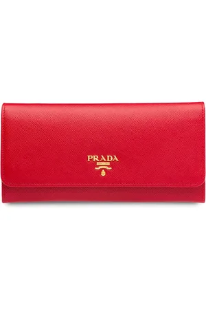 Prada Portafoglio continental con placca logo