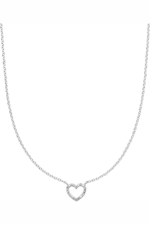 VEYNOU Collana Heart in oro bianco 14 carati con diamanti