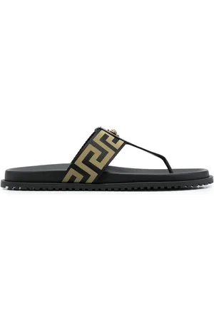 VERSACE Infradito con stampa Greca