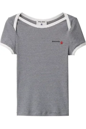 Miu Miu X Petit Bateau T-shirt a righe