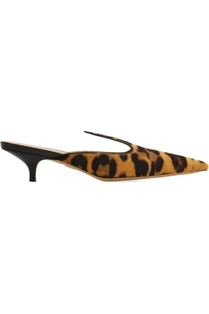 Salvatore Ferragamo 40mm leopard-print mules