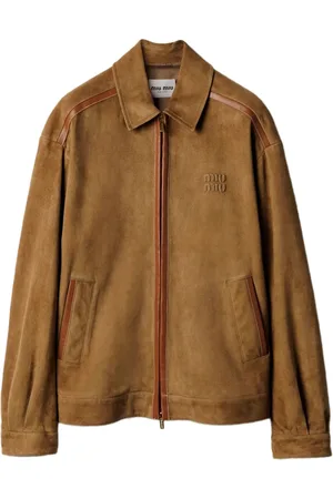 Miu Miu Giacca in pelle scamosciata