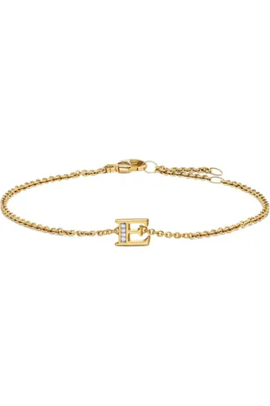 David Yurman 18K yellow gold Petite Pavé Initial diamonds bracelet