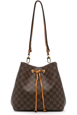 LOUIS VUITTON 2019 Damier Ebene Neonoe MM bucket bag