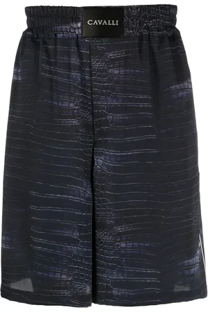 Roberto Cavalli Shorts con stampa coccodrillo