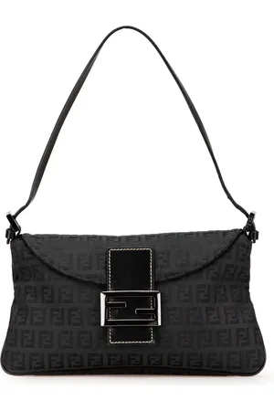 Fendi 2000-2010 Zucchino Canvas Double Flap shoulder bag