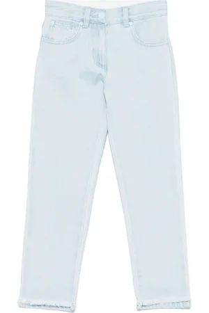 Stella McCartney Jeans con orlo sfrangiato