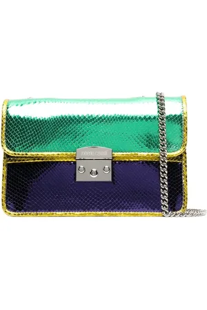 Roberto Cavalli Borsa a tracolla con design color-block
