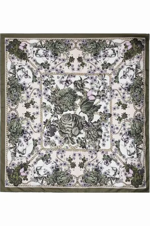 Alexander McQueen Sciarpa Blossom Skull