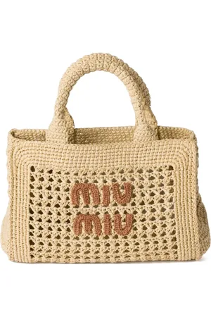 Miu Miu Borsa tote effetto rafia