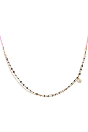 Aaron Basha 18K rose gold diamond necklace