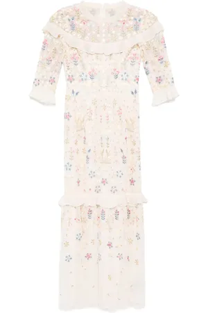 Needle & Thread Abito da sera con ricamo floreale