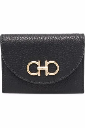Salvatore Ferragamo Portacarte in pelle con placca logo