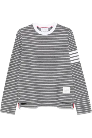 Thom Browne T-shirt a maniche lunghe con dettaglio a 4 righe