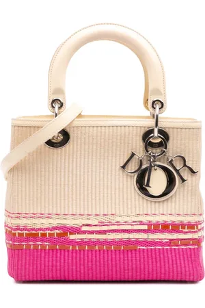 Dior 2012 Medium Raffia Lady Dior satchel