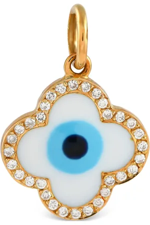 Aaron Basha Pendente Evil Eye in oro 18kt con diamanti