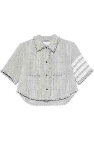 Thom Browne Camicia in tweed con dettaglio a 4 righe