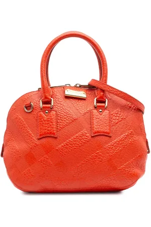 Burberry Borsa a tracolla Orchard Bowling Bag con motivo Heritage Grain Check goffrato 2000-2024