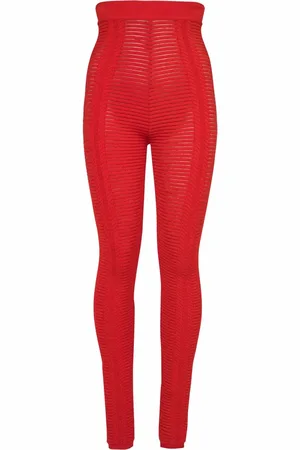 Balmain Leggings a vita alta semi trasparenti