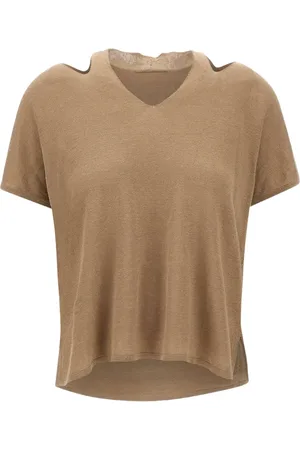 KANGRA CASHMERE T-shirt in lino