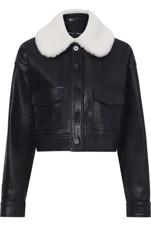 Proenza Schouler Giacca in pelle con collo in shearling Judd