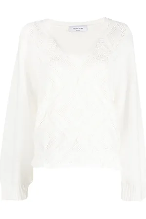 Fabiana Filippi Maglione con scollo a V
