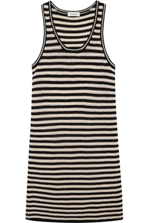ANINE BING Open-knit mini dress