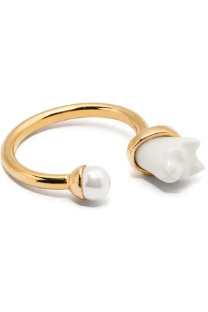 ANDRES GALLARDO Anello Cat & Pearl