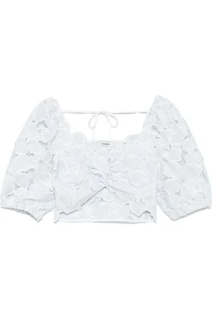 Sandro Top crop in pizzo a fiori