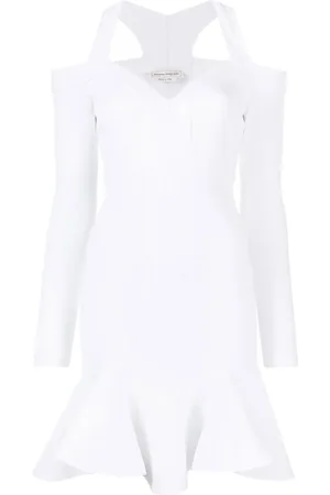 Alexander McQueen Abito corto in maglia con scollo a V