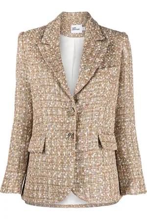 Self-Portrait Blazer a quadri in tweed