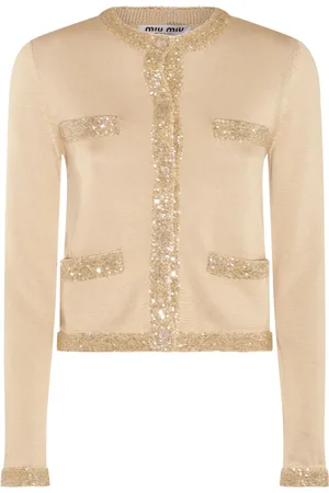 Miu Miu Cardigan crop con paillettes